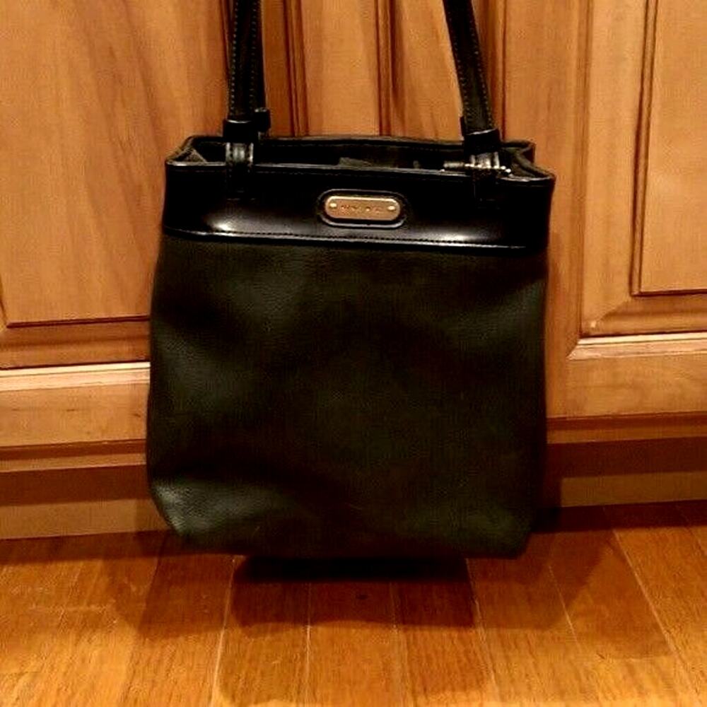 Nine West Leather Shoulder Bag Black